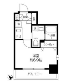 プライマル茅場町 802 間取り図