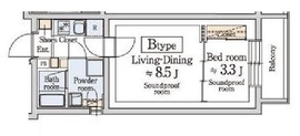 サウンドプルーフギャラリー自由が丘 206 間取り図