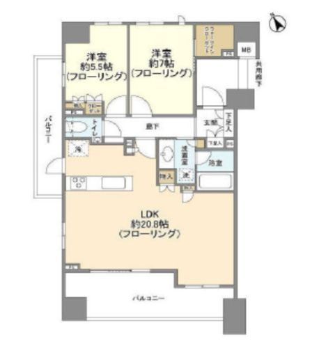 パークハウスサンセジュール 10階 間取り図