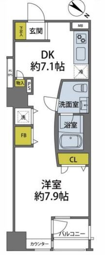 ブロードシティ東京 7階 間取り図