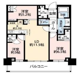 グローバルフロントタワー 21階 間取り図