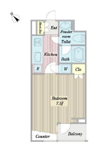 プロシード西新宿 403 間取り図