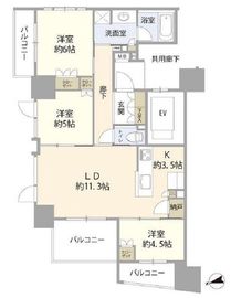 ブリリア早稲田 5階 間取り図