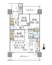 ブリリア武蔵小杉 10階 間取り図