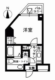 レジディア中野 802 間取り図