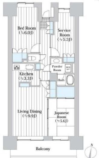イーストパークス大島サザンスクエア 810 間取り図
