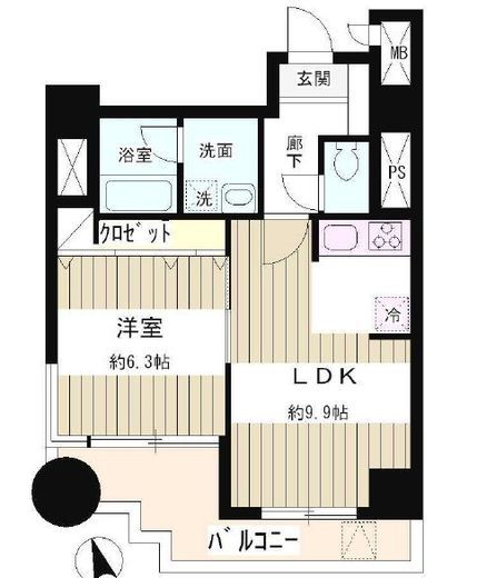 グリーンコート 202 間取り図