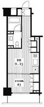 MFPRコート麻布十番 303 間取り図