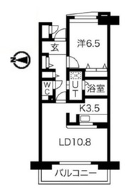 アクティ目黒駅前 2号棟 107 間取り図