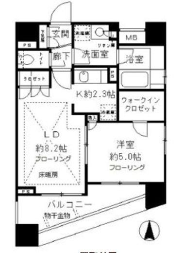プライア渋谷 8階 間取り図