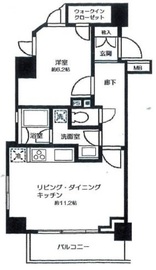 グローリオ東新宿 7階 間取り図