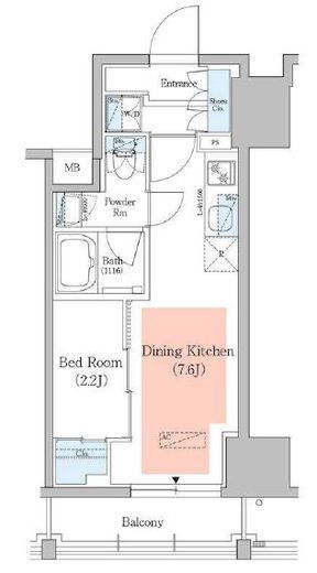 アーバネックス深川住吉3 1402 間取り図