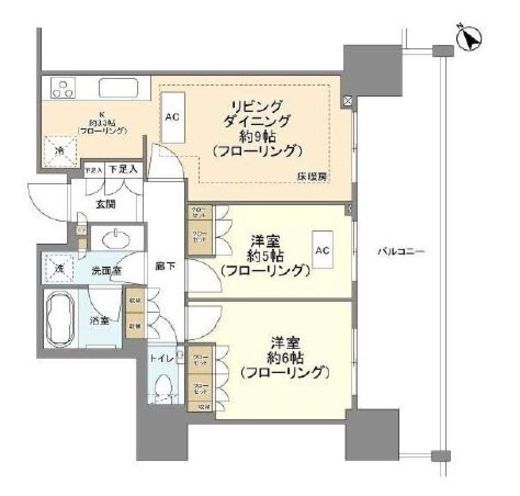 ブランズタワー芝浦 20階 間取り図