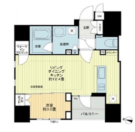 プレミスト渋谷宮益坂 6階 間取り図