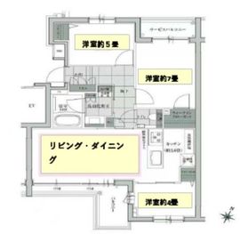 ロイヤルシーズン新宿柏木 3階 間取り図