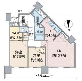 シティタワー品川 43階 間取り図