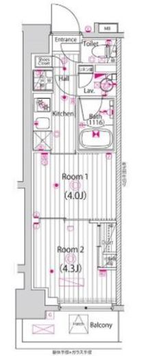 グランド・ガーラ木場 5階 間取り図