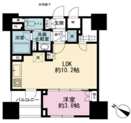 プレミスト渋谷宮益坂 9階 間取り図