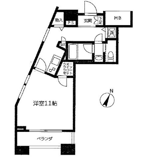 パレステュディオ神楽坂シティタワー 8階 間取り図