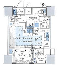 プレミスト渋谷宮益坂 9階 間取り図