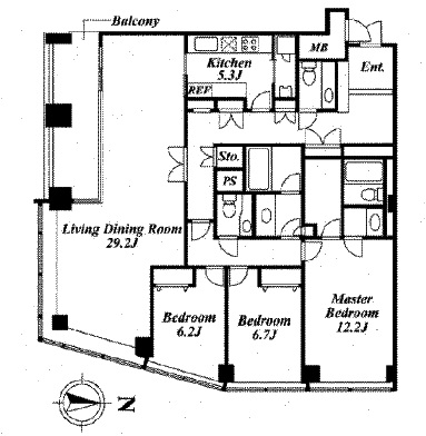 グリーンパーク赤坂 3010 間取り図