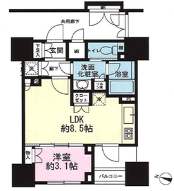 プレミスト渋谷宮益坂 11階 間取り図