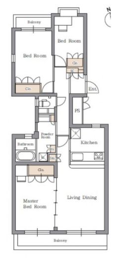 アソシエール文京白山 301 間取り図