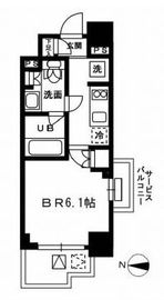 レジディア新宿イースト3 404 間取り図