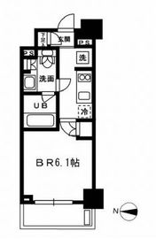 レジディア新宿イースト3 502 間取り図