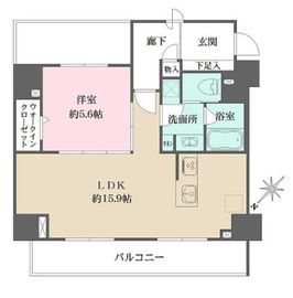 ザ・パークメゾン東大井 605 間取り図