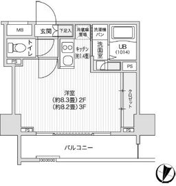 レジディア笹塚2 211 間取り図