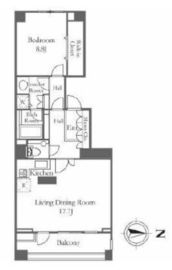 パークハウス麻布霞町 5F1 間取り図