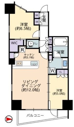 ザ・パークハウス新宿柏木 5階 間取り図