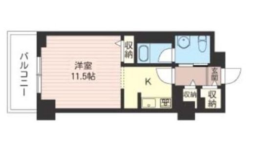 レジデンスシャルマン月島 404 間取り図