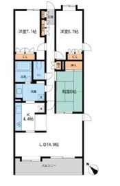 アーデンコート弦巻 201 間取り図