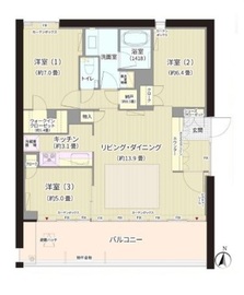ガーデニエール砧ウエスト 802 間取り図