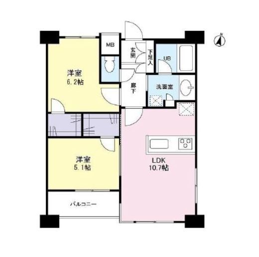 タワービューレジデンス吾妻橋 801 間取り図