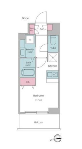 レジディア大森2 1402 間取り図