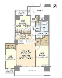 クレヴィア新宿若松町 4階 間取り図