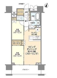 クレヴィア新宿若松町 4階 間取り図