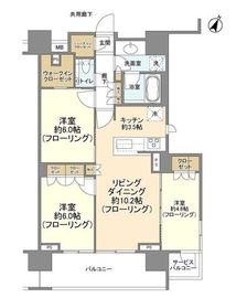 クレヴィア新宿若松町 5階 間取り図