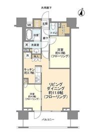 クレヴィア新宿若松町 6階 間取り図