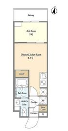 SUNIVAS飯田橋 404 間取り図