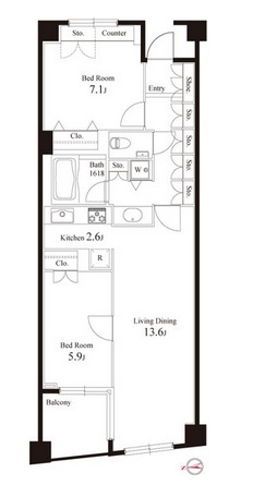 KDXレジデンス半蔵門 205 間取り図