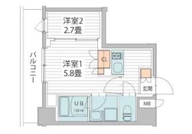 ヴァンクール菊川駅前 402 間取り図