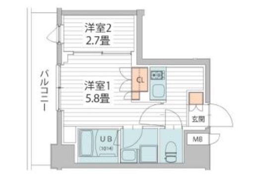 ヴァンクール菊川駅前 502 間取り図