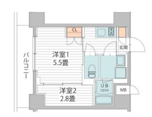 ヴァンクール菊川駅前 303 間取り図