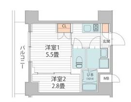 ヴァンクール菊川駅前 403 間取り図