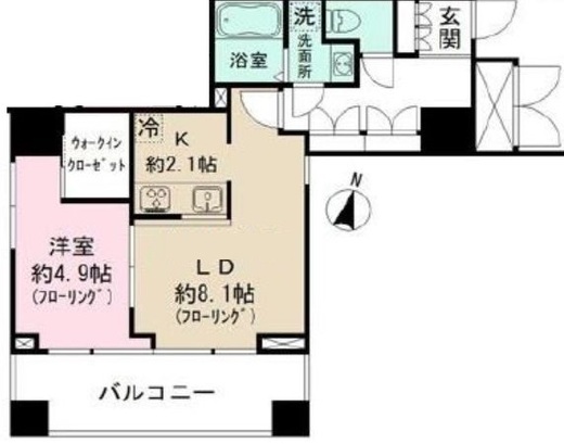 プリューム中野坂上 501 間取り図