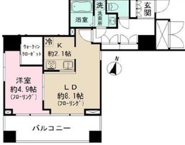 プリューム中野坂上 701 間取り図